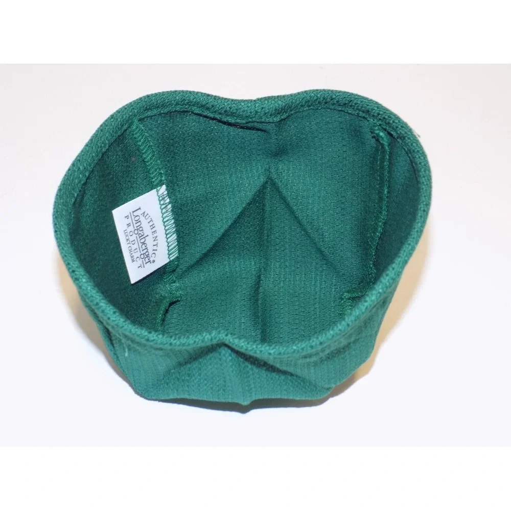 Raspberry Booking or Lucky Charm Basket Ivy Green Liner Longaberger NOS